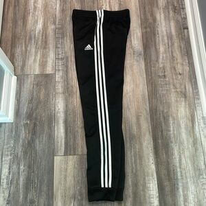 Adidas Black Stripe Sweatpants Joggers Soccer Pants Boys 14/16
